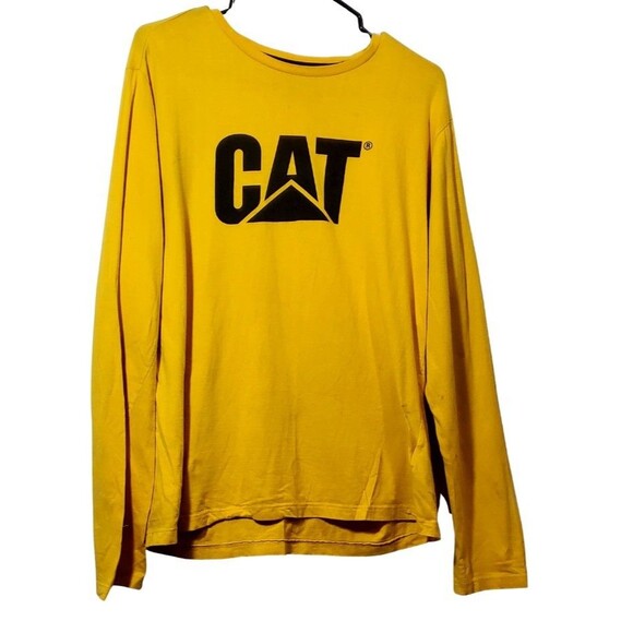 Caterpillar CAT Tractor Vintage Long Sleeve T-Shirt M Workwear Logo Classic - Picture 10 of 10